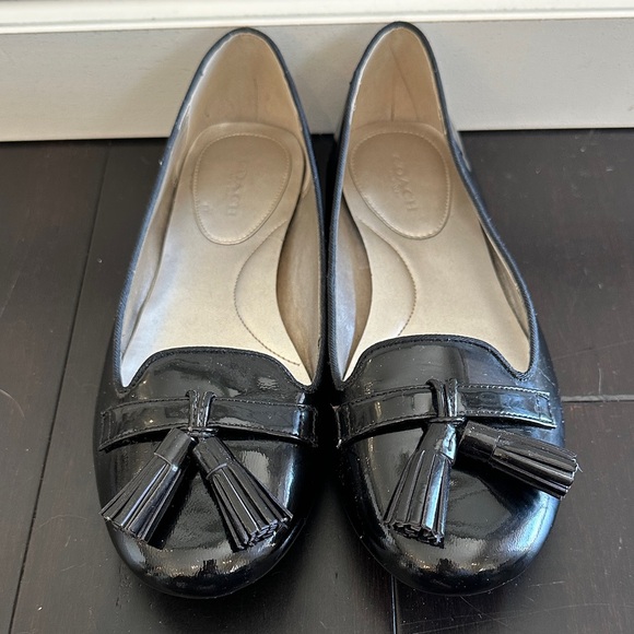 Coach Black Tassel Flats - Picture 2 of 10